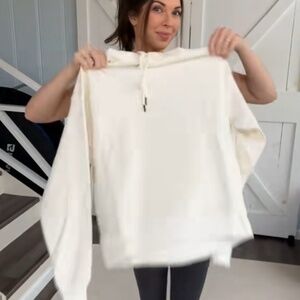 Off Days Relaxed Waffle Knit Hoodie in Cream